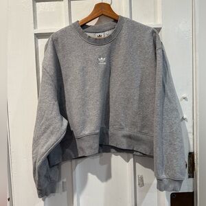 Adidas Women's Classic Gray Crew Neck Sweater